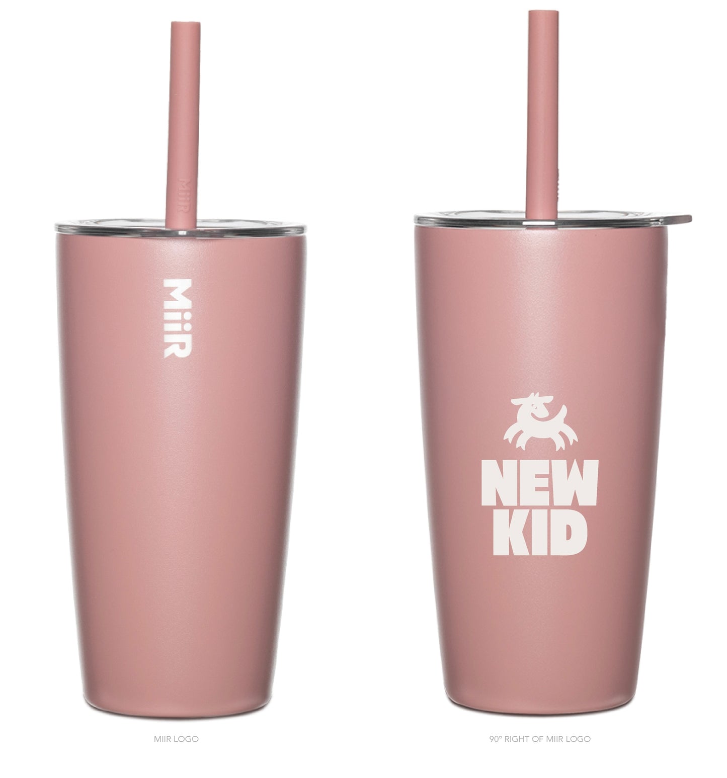 NEW KID MIIR Tumbler 16oz with straw (Pink)