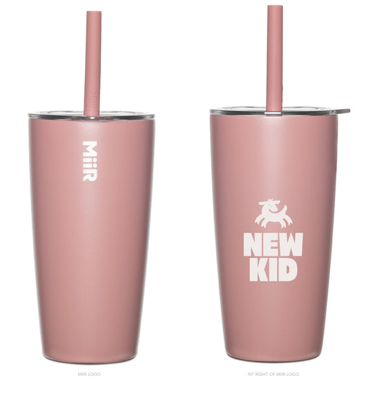 NEW KID MIIR Tumbler 16oz with straw (Pink)